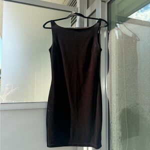 Vero Moda Black Velvet Little Black Dress A-Line